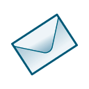 Email icon: a white envelope